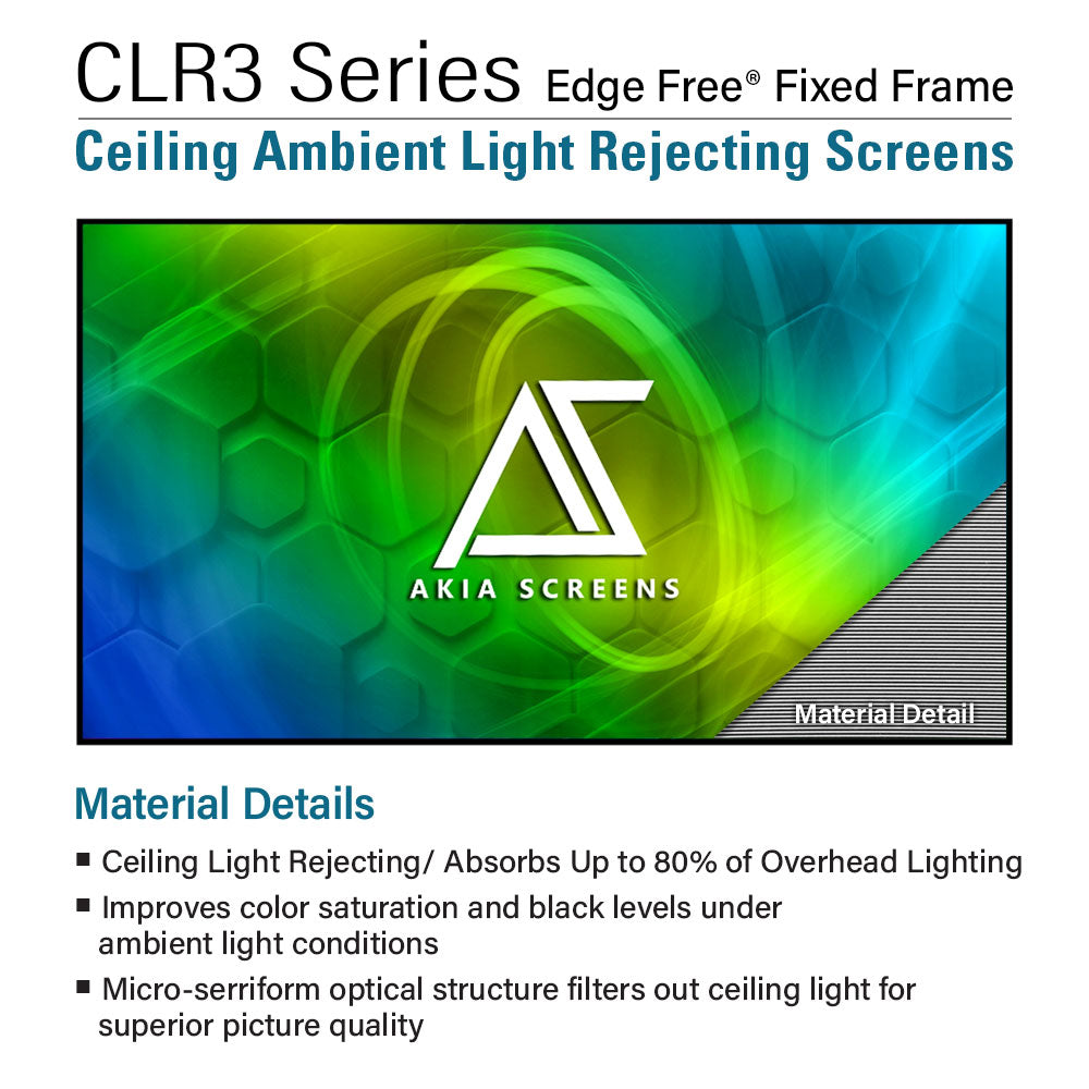 Edge Free® CLR3 Ambient Light Rejecting Screen