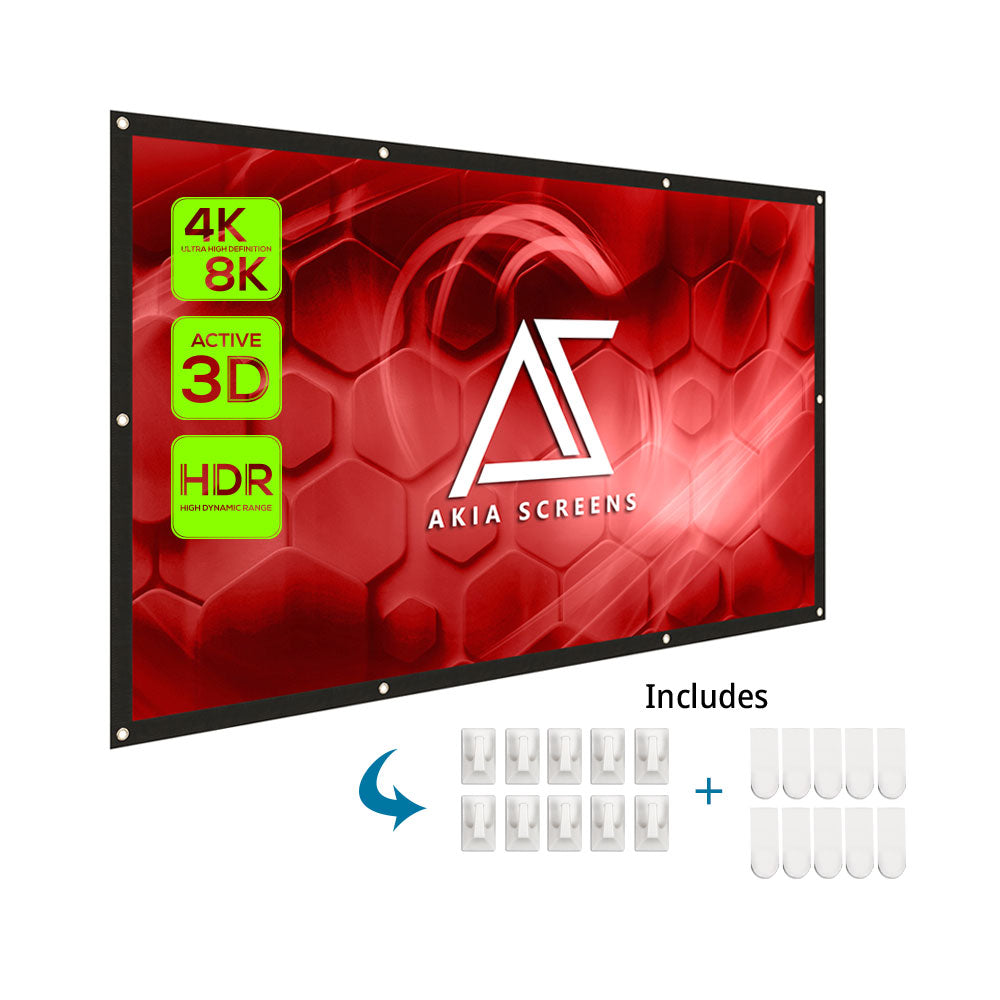 120-inch Indoor Outdoor Dual Front/Rear Portable Projector Screen