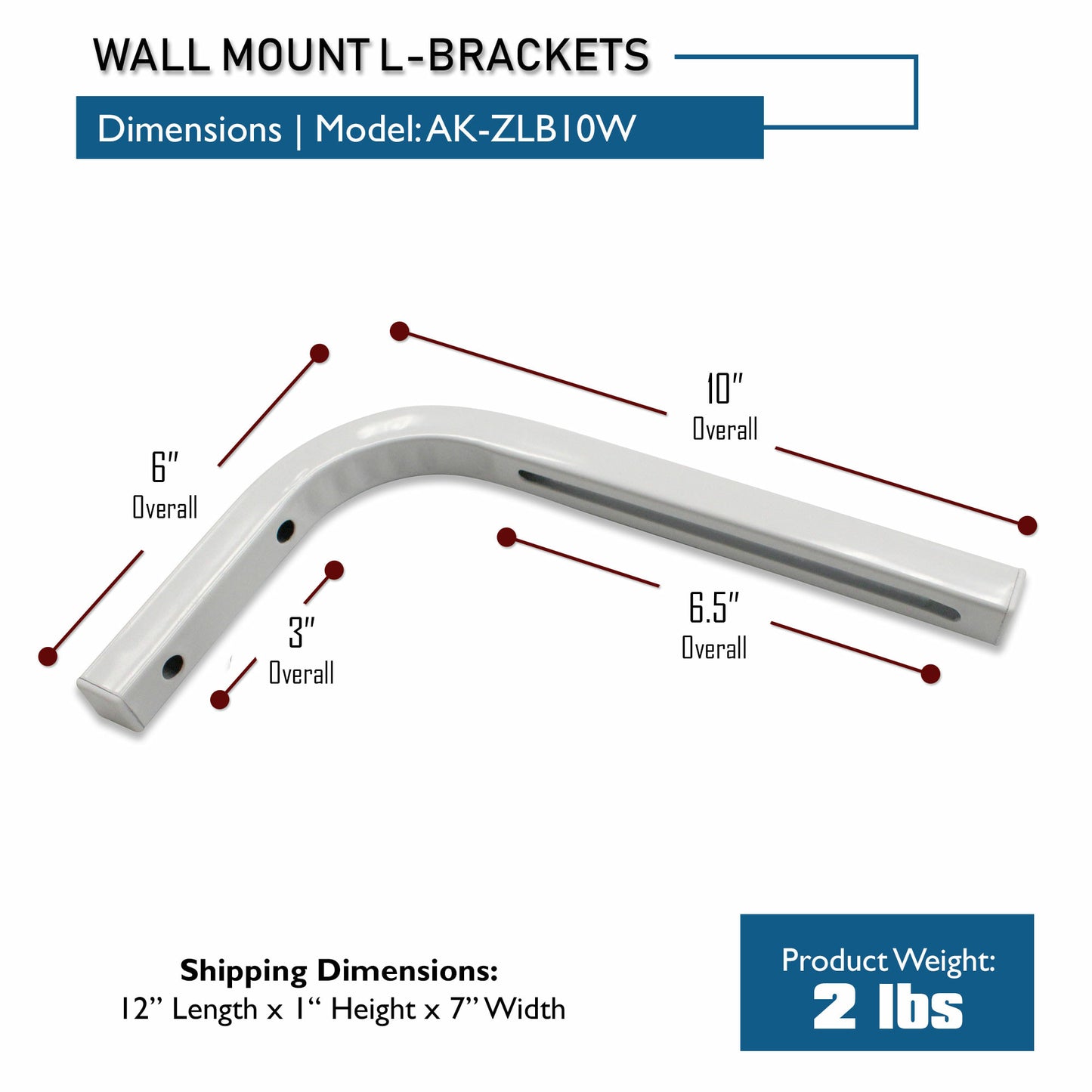 Adjustable Extension 10-inch L-Bracket Wall Mount Plate Hook Kit for Universal 4k 8k 3D Projector Screen