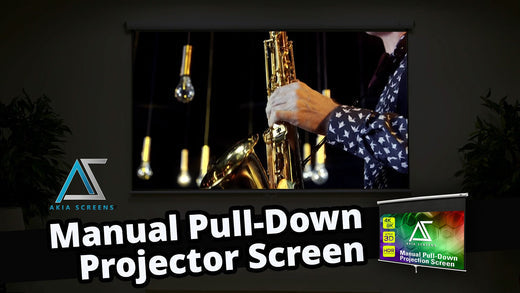 Manual Pull Down Movie Theater | Home Theater Projector Screen with Slow Retract Mechanism