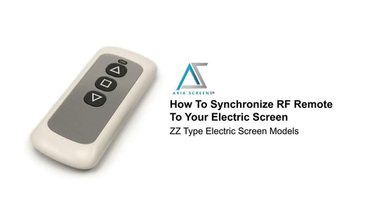 How to Synchronize RF Remote to Your Electric Screen ZZ Type Motorize Screen