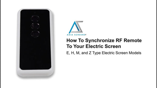 How to Synchronize RF Remote to Your Electric Screen - Z Type Motorize Screen Series