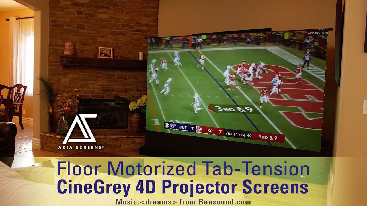 Short Video : Motorized Tab-Tension CineGrey 4D Floor-Rising Ceiling A ...