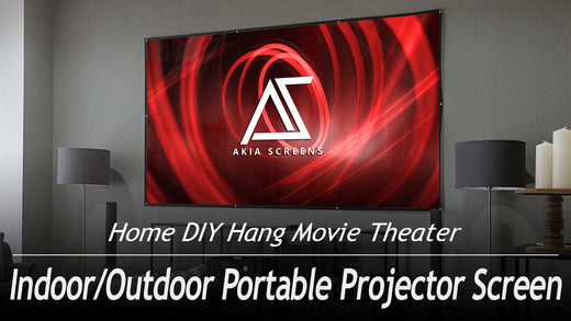Indoor/Outdoor Home DIY Hang Movie Theater Projector Screen. how to install a projector screen