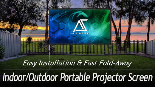 Portable Indoor Outdoor Adjustable Height Folding Easy Snap Aluminum Projection Screen