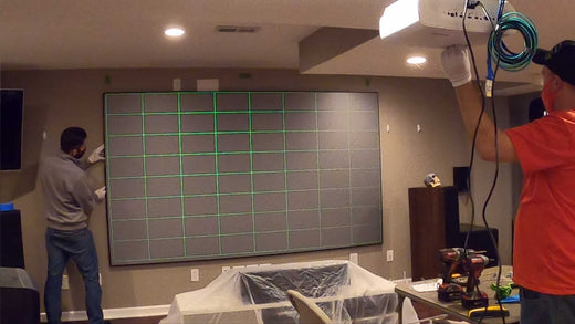 Edge Free CineGrey 3D Ceiling Ambient Light Rejecting Screen Installation -THE DAINGEON