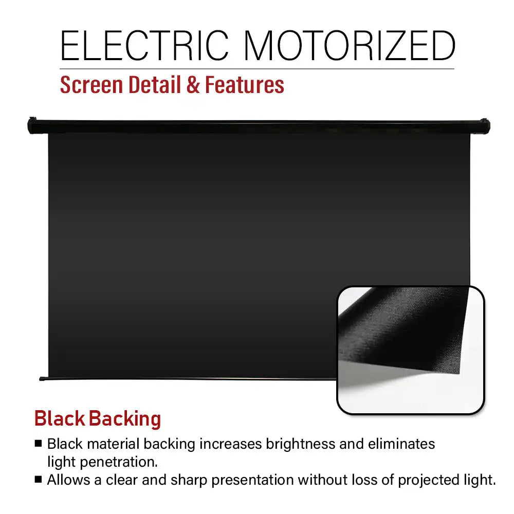 Electric Motorized Projector Screen 1st Ver. Active 3D, 4K/8K Ultra HD Ready Matte White Material, 104(4:3), 125/150"(16:9)