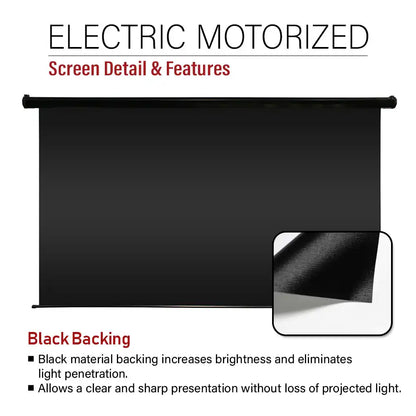 Electric Motorized Projector Screen 1st Ver. Active 3D, 4K/8K Ultra HD Ready Matte White Material, 104(4:3), 125/150"(16:9)