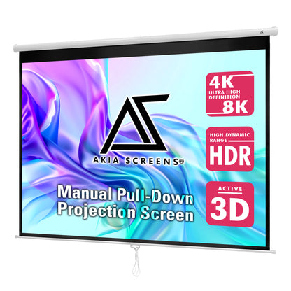 Manual Series, Manual Pull Down 8K 4K Ultra HD 3D Ready Movie Theater/Home Theater Projector Screen