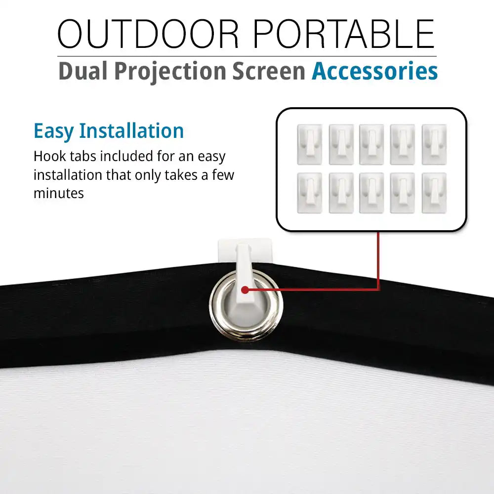 Indoor Outdoor Dual Front/Rear Portable DYI Projector Screen (2 pcs) , 120-inch, Viewing Area : 58.8"x104.6"