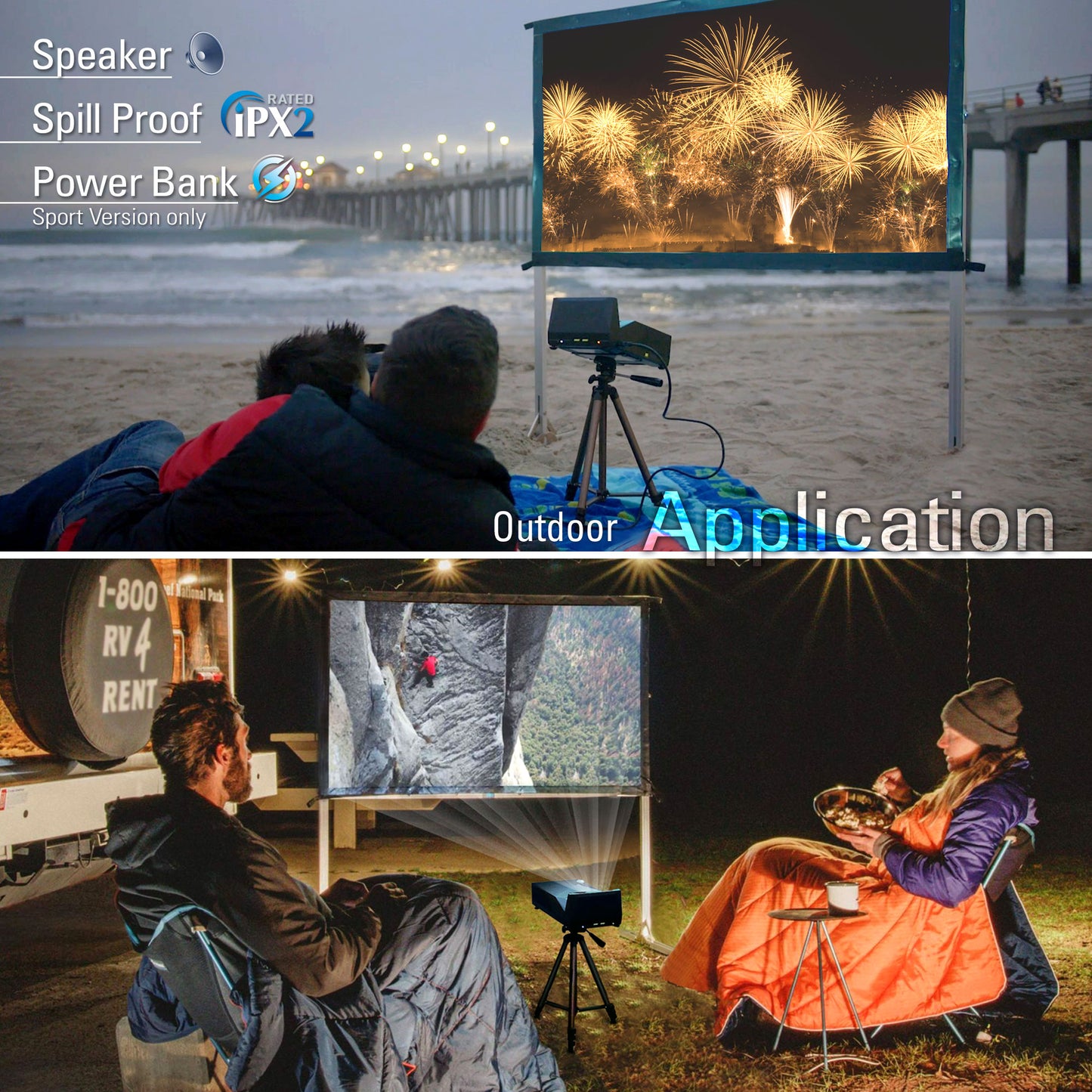 Refurbished - MosicGO 3-in-1 Portable Ultra Short Throw Projector (Projector Only)