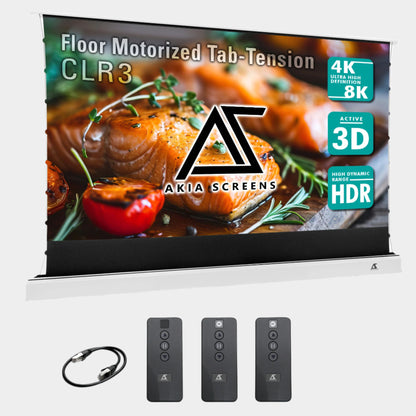 Floor Motorized Tab-Tension CLR®3 Ambient Light Rejecting Projection Screen
