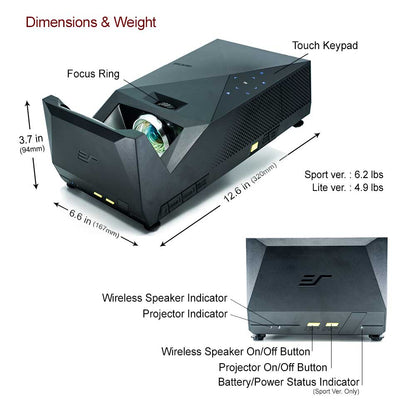 Refurbished - MosicGO 3-in-1 Portable Ultra Short Throw Projector (Projector Only)