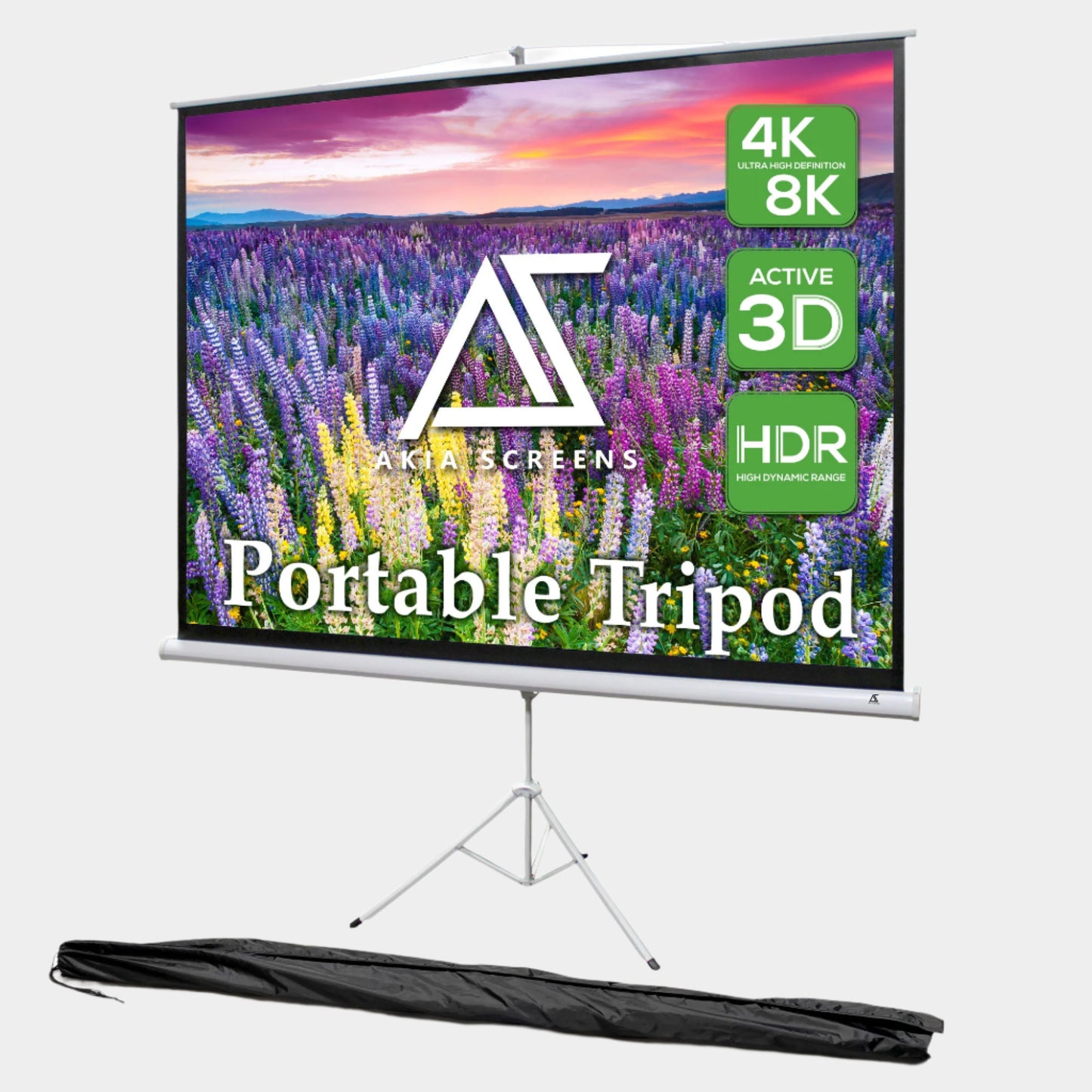 100-inch Portable Tripod Projector Screen