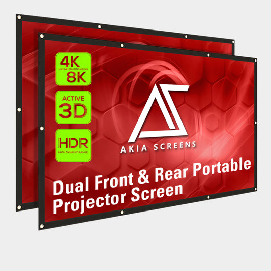 120-inch Indoor Outdoor Dual Front/Rear Portable Projector Screen