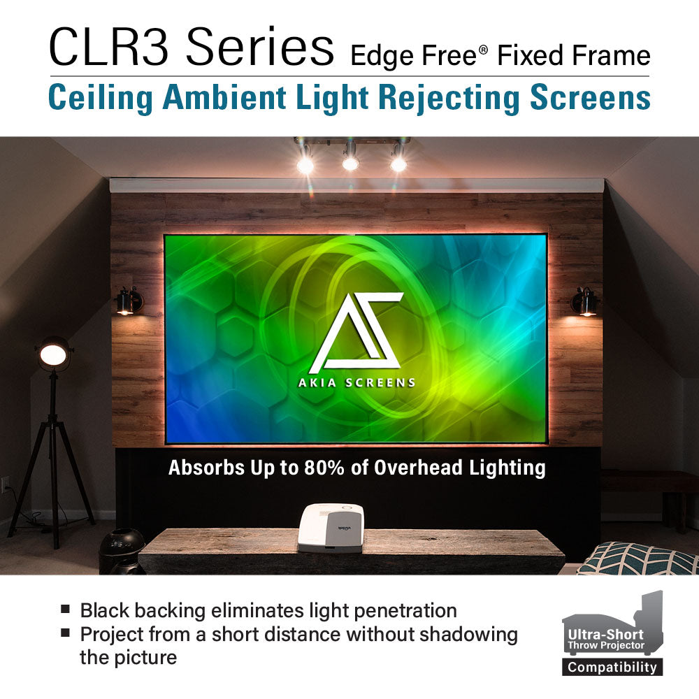 Edge Free® CLR3 Ambient Light Rejecting Screen – Akia Screens