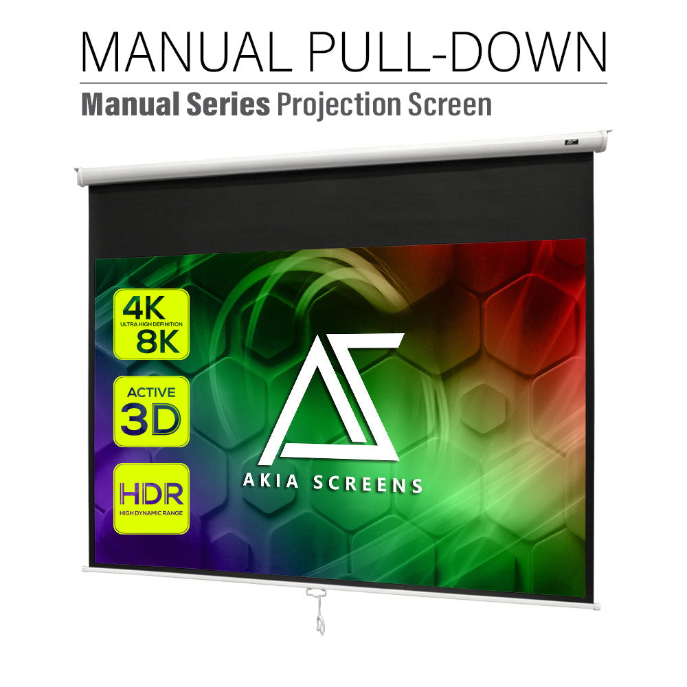 Akia Screens Pantalla de proyector de marco fijo 120 pulgadas 16:9 8K 4K  Ultra HD 3D Ready montaje en pared CINEWHITE UHD-B Pantalla de proyección  de