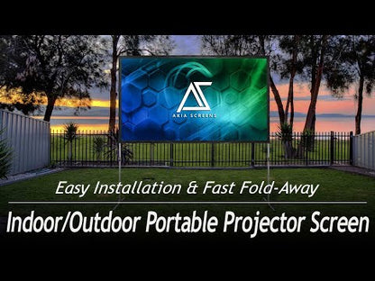 Indoor Outdoor Portable Fast Fold-Away Projector Screen with Adjustable Height Stands