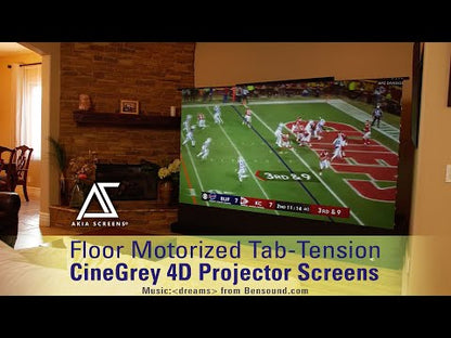 Floor Motorized Tab-Tension CineGrey 4D Ambient Light Rejecting Projection Screen