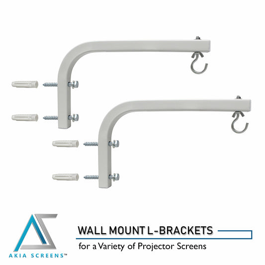 Adjustable Extension 10-inch L-Bracket Wall Mount Plate Hook Kit for Universal 4k 8k 3D Projector Screen