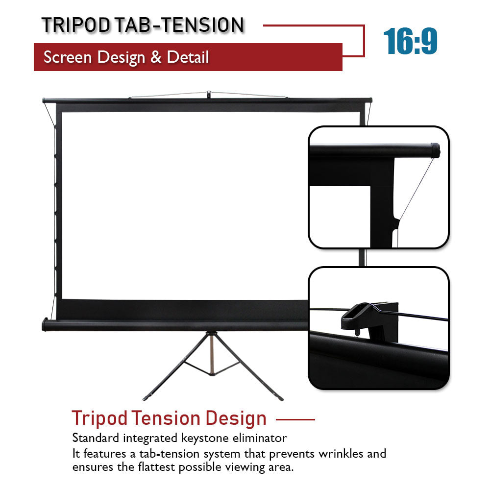 Tripod Tab-Tension with Carry Bag, 92"(16:9)