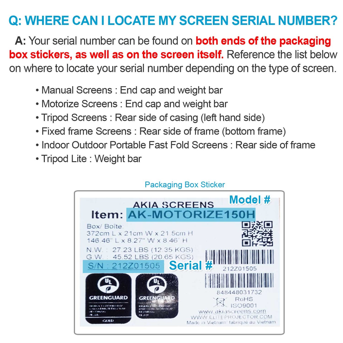 Hardware Pack for Fixed Frame Screens